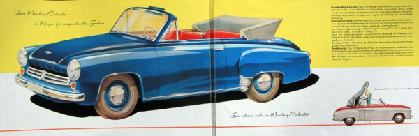 Wartburg Eisenach Convertible Modelprogram 1956 Carbrochure (6568)